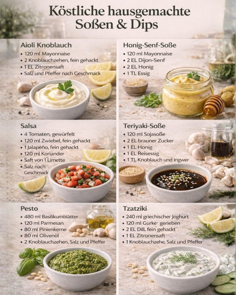 saucen und dips